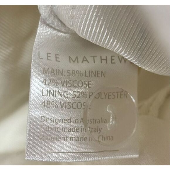 Lee Mathews Striped Irvine Linen Blend Pant NWT Size 2 - Picture 6 of 6